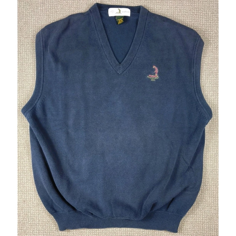 Vintage IZOD Club Pinehurst 1895 Sweater Vest - Men's XL - 100% Egyptian Cotton